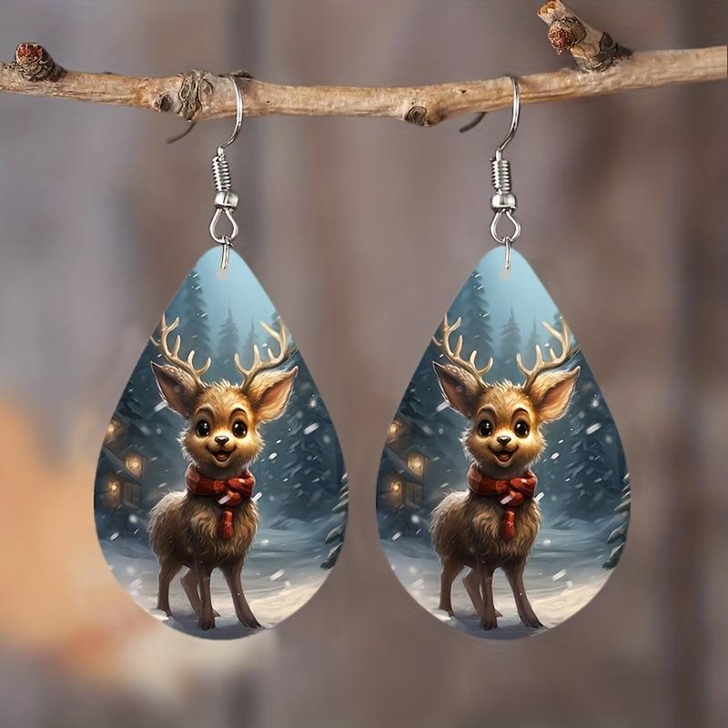 Модные серьги-капли из дерева, симпатичные подвески для девочек, ювелирные изделия для женщин