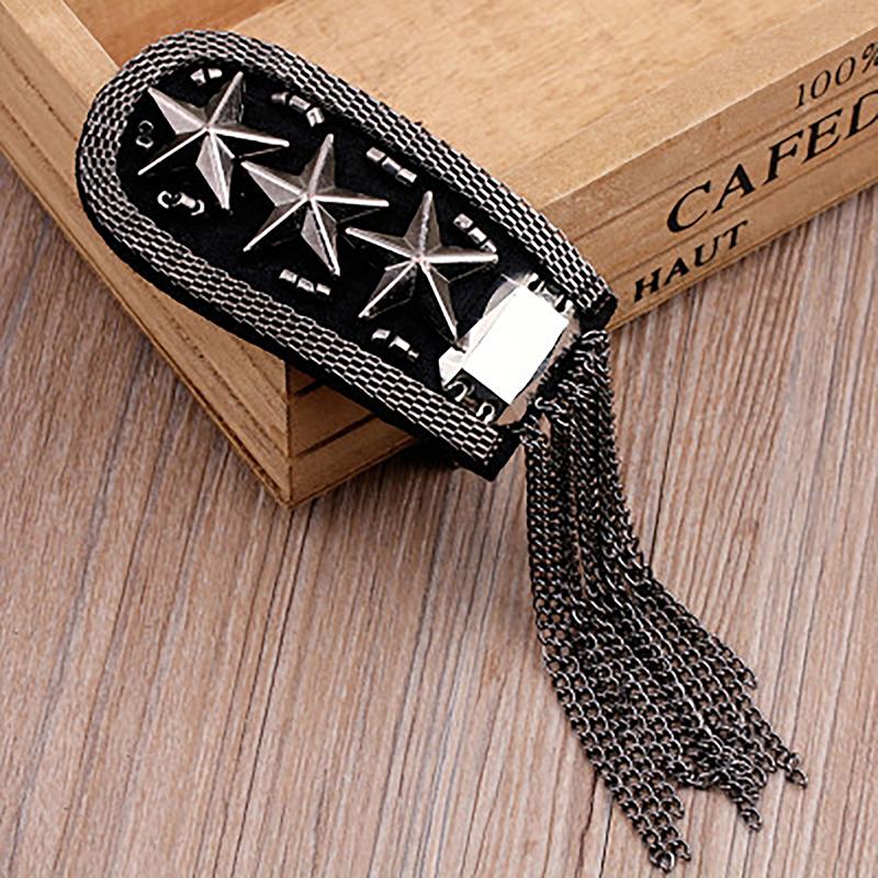 1 шт. Винтажная пятизвездочная кисточка на цепочке значки на погонах бисер ткань металлический эполет военный значок на броши медаль