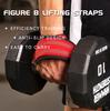 MKAS Custom Logo Weight Lifting Training Figure 8 Straps Gym Wrist Support Gym Wrist Straps Powerlifting Cotton Strap