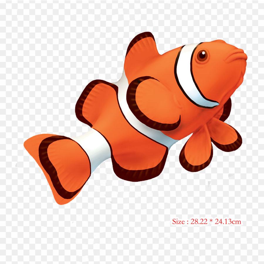 Clown Fish Clip Arts Clownfish Iron On Heat Transfer Printing Vinyl Patches Sticker for Clothes DIY Appliques Washable Patches