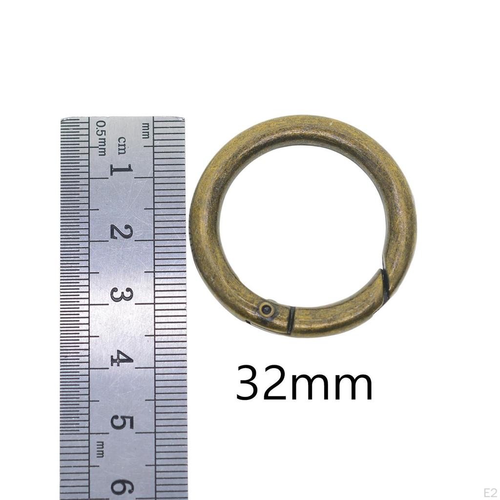 6 Pack Carabiner Clips with Spring Gate O Rings for DIY Crafts