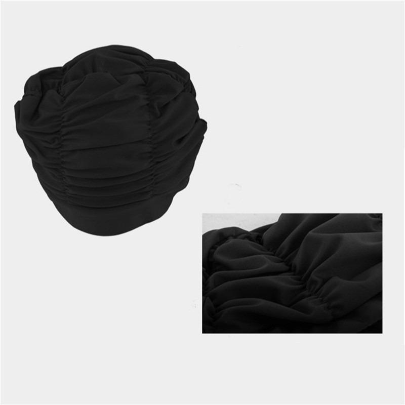 1 шт. эластичные нейлоновые шапочки для плавания, однотонные плиссированные шапочки для купания, длинные волосы, защита для бассейна, шапочки для плавания, спортивные аксессуары