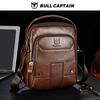 BULLCAPTAIN Men's Genuine Leather 10.5-13 Inch iPad/Tablet Crossbody Bag - Multi-Pocket Organizer, Premium Design Shoulder/Crossbody