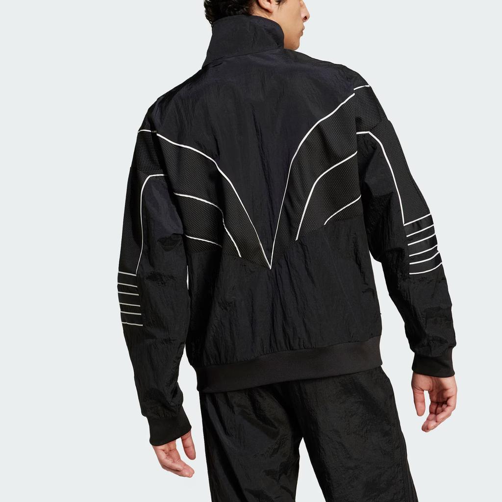 adidas Мужская куртка Originals Q4 Atlanta Stone Track Top с длинным рукавом и логотипом, черная IX6714