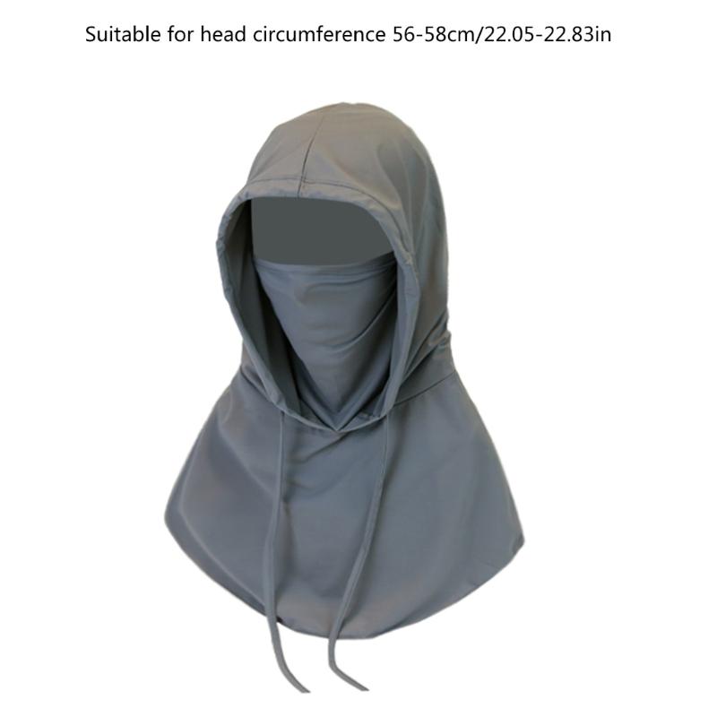 Full Face Mask Cover Sunhat Long Neck Wrap Cover Fishing Hat Neck Gaiters Scarfs Protect Neck Hiking Hat  for Women Men