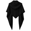 Thick Knit Hooded Triangle Scarf Cozy Texture Women Shawl Warmer  Office Employees