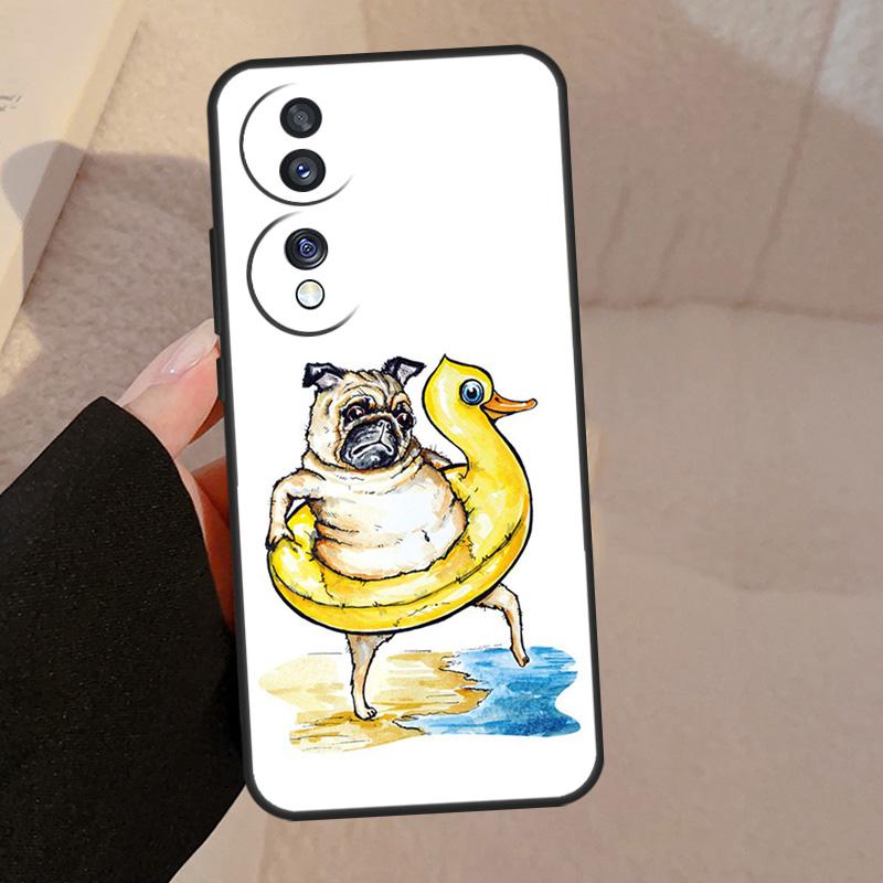 Милый мопс Для Honor Magic 7 Pro 5 6 V5 Чехол Для Honor 200 400 50 70 90 Lite X8a X8b X9a X9b X9c Обложка