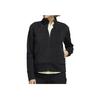 Adidas Solid Color Spliced Stand Collar Zip Jacket Women Jackets Black GR3560