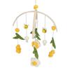 Bee Flower Crib Mobile Green Leaves Nursery Decoration Infant Bedroom Hanging Toy for Bassinet
