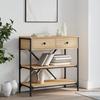 VidaXL Console Table Sonoma Oak 75x34.5x75 Cm Engineered Wood 833409