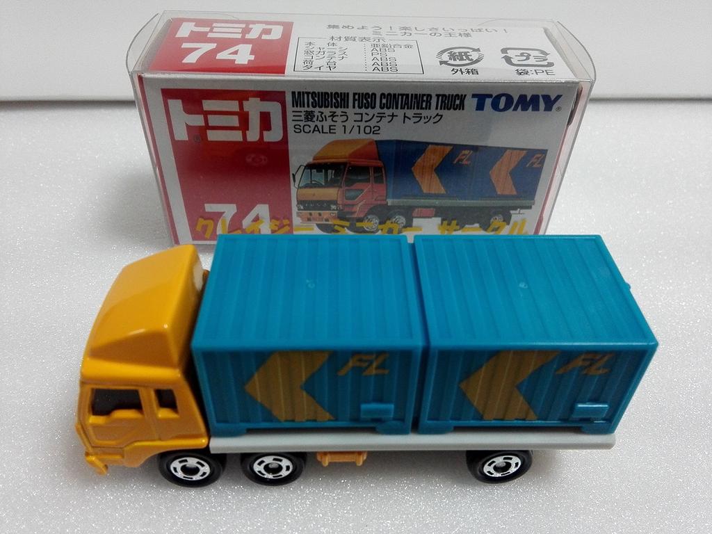 Tomica Mitsubishi Fuso Container Truck Crazy Mini Car Circle with Case No.74