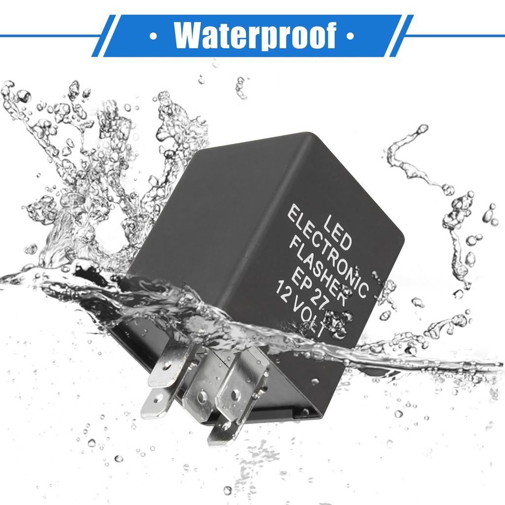 VekAuto Реле Электронное LED Реле-мигалка Фикс 5-контактное EP27 Мигалка поворотников Универсальный автомобиль Прочный пластик Черный