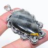 Bumblebee Jasper Handmade 925 Sterling Silver Jewelry Pendant 2.44" l7J12