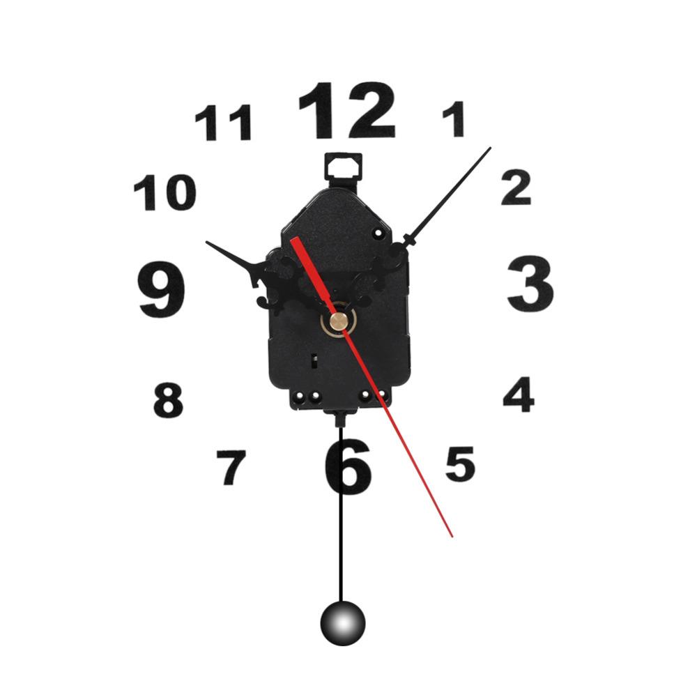 Classic Mute Accessories Pendulum Repair Replacement Parts + Hands Clock Movement Mechanism