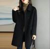 Women's Korean Style Wool Coat - 2024 Autumn/Winter, Age-Reducing, Thickened, Warm, Mid-Length, Loose Fit, Small Size.