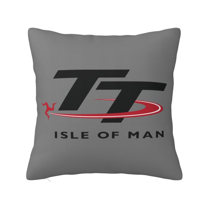 Подушка с принтом гонок Isle of Man TT Чехол для подушки Спортивная подушка для кресла Мотоспорт Квадратная наволочка