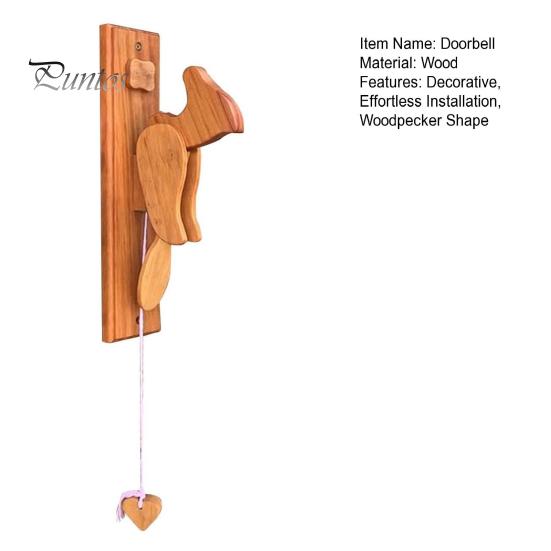 Дверной молоток Woodpecker, настенный декор, деревенский деревянный дверной звонок, дверной звон Woodpecker для входной двери, комнаты, двери, дома, фермы
