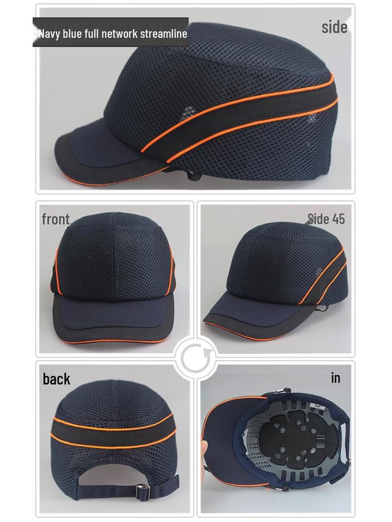 Breathable Lightweight Anti-Impact Baseball-Style Waterproof Safety Helmet Liner