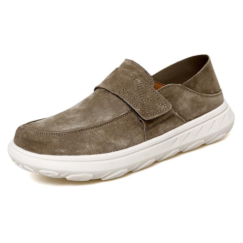 Men's casual shoes new low-top first-layer pigskin large-size men's shoes personalized lazy shoes for men