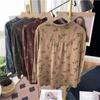 Korean Cotton Linen Floral Long Sleeved Shirt Women's Autumn Blouses Digital Printed Fashion Top Retro Base Shirt