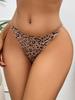 Бесшовные стринги с леопардовым принтом, сексуальные удобные дышащие эластичные трусики, женское нижнее белье