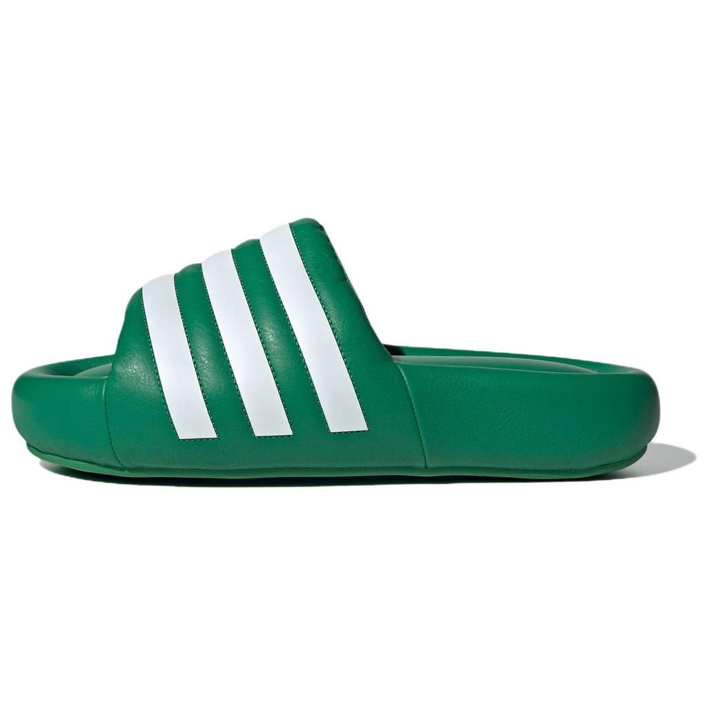 adidas Adilette 24 Слайды Зеленые Белые Унисекс Кроссовки Облачно-белые JS3475