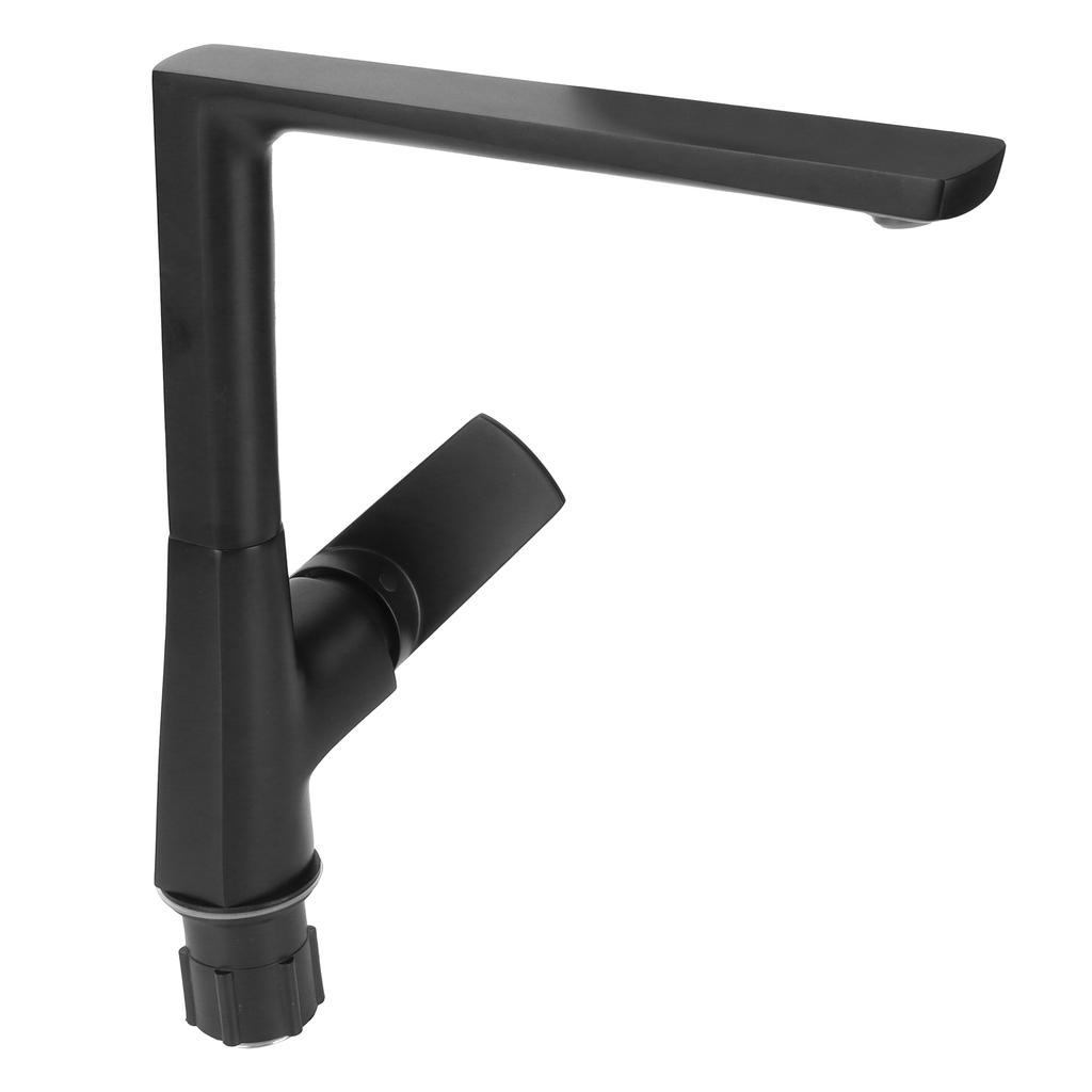 G1/2 Thread 360 Rotating Basin Sink Water Faucet Mixer Water Tap for Bathrooom Kitchen Black