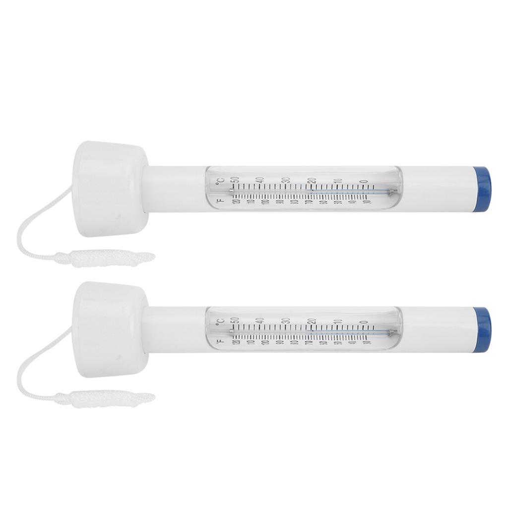 2PCS High Quality Compact Lightweight Swimming Pool Water Temperature Meter Float ThermometerWhite