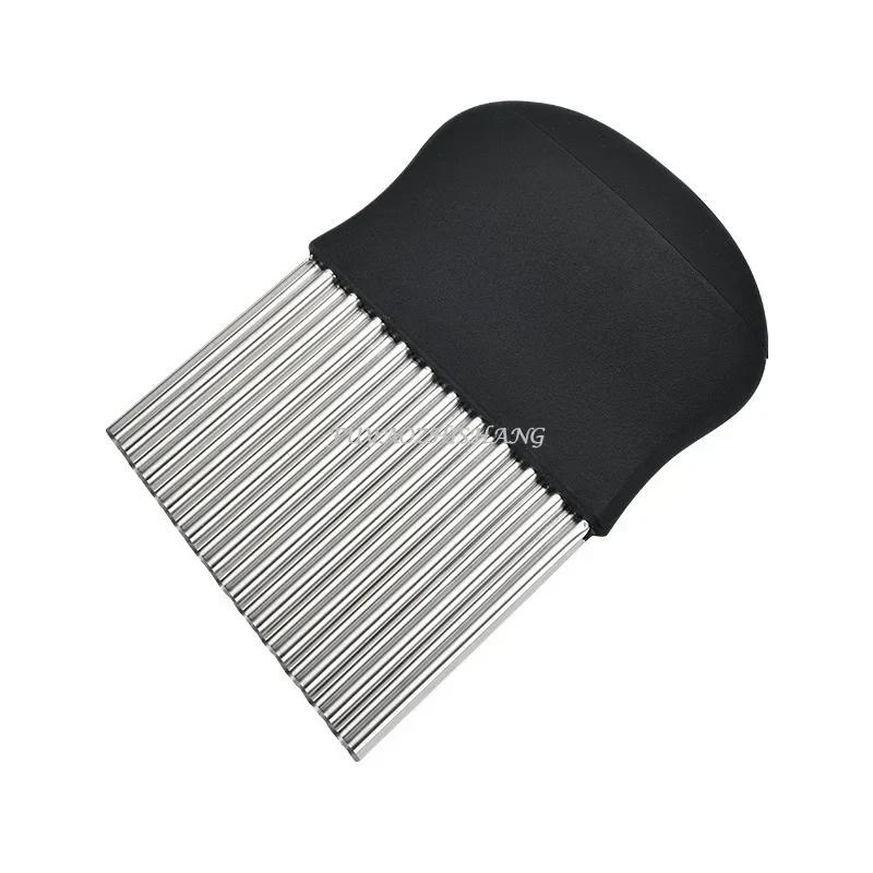 Нож для нарезки картофеля фри из нержавеющей стали, нож для нарезки картофеля, овощей, фруктов, волнистый нож, измельчитель, инструмент для нарезки картофеля фри