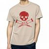Tee shirt Adult Trendy Tshirt Black Comfort Tshirt Red Skull Crossbones On Black Cool Fashion Big Size Tee Shirt