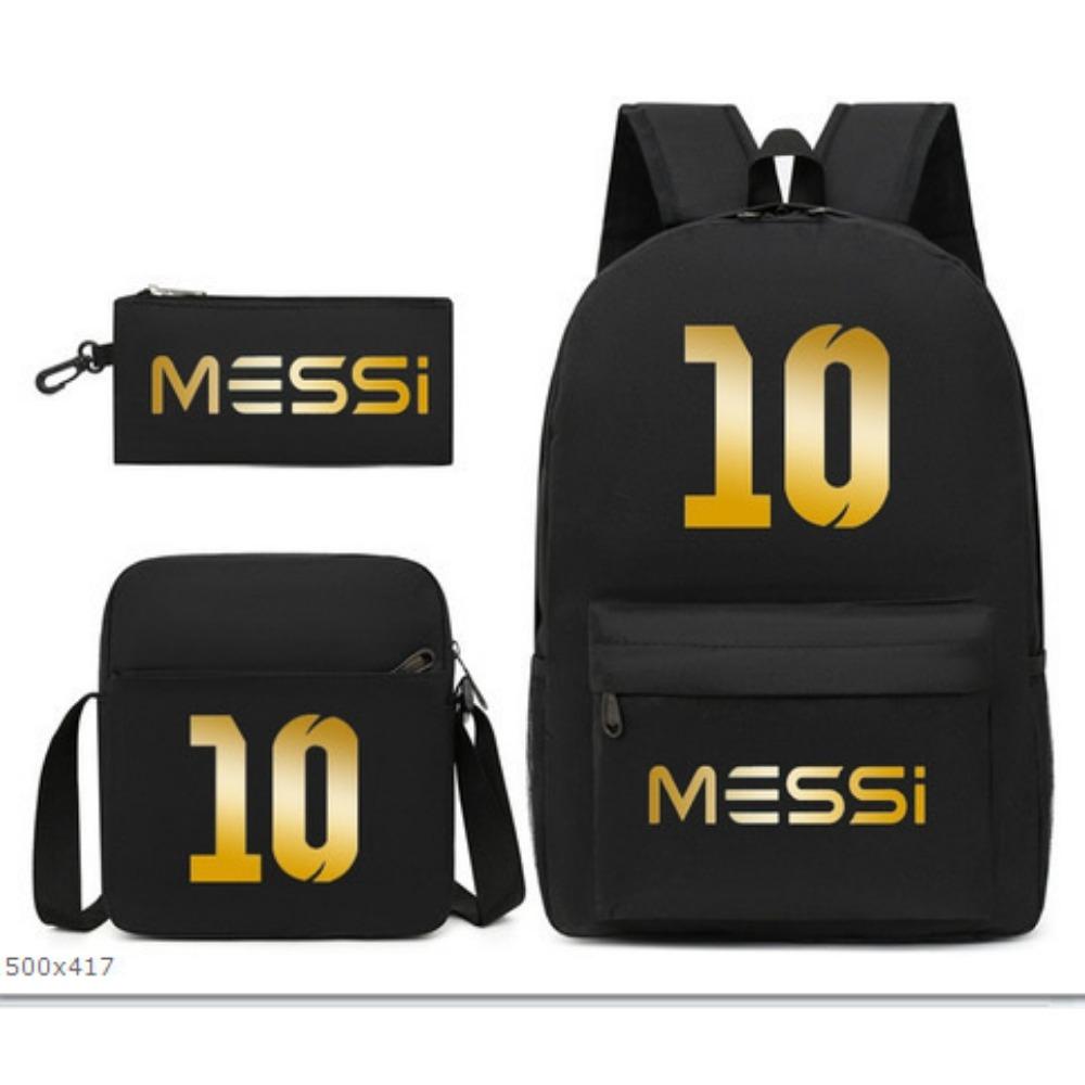 CR7C Рюкзак Luo Спортивная периферия Рюкзак с принтом Детский студенческий школьный рюкзак Наплечная сумка Пенал Набор из трех предметов