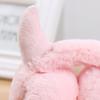Наушники для женщин, милые наушники с рисунком леденцов, зимние грелки для ушей с рогами, искусственный мех, регулируемые, складные