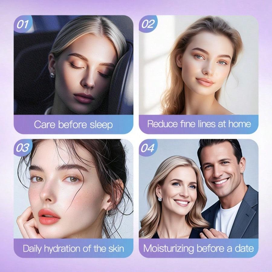 Коллаген Виноградная косточка Гиалуроновая кислота Трехцветная маска для лица Увлажняющая Антивозрастная Осветляющая Уход за кожей