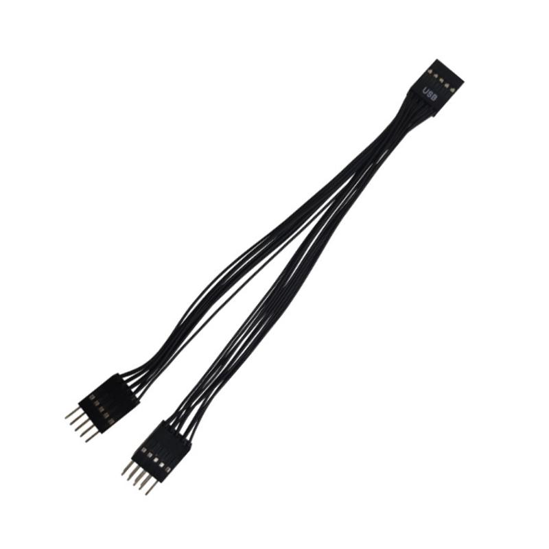 10СМ 1 к 2 USB 9pin Сплиттер Адаптер Кабель для внутренней разводки материнской платы компьютера 9pin USB Удлинительный разъем