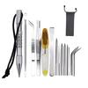 12 Pcs Aluminum Paracord Needle Set Lacing Needles Smoothing Tool 9 Sizes Knitting Tools Sewing Cord Weaving Craft Accessories