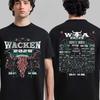 Fashion Wacken Open Air 2025 Festival From July 30 To August 2 2025 In Schleswig Holstein Germany Roses Two Sided T-Shirt