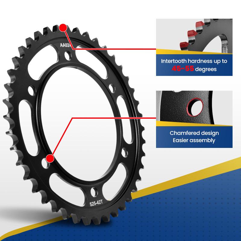 525 Chain 15T/16T/17T Front 44T/45T Rear Sprocket For BMW F750 GS 2018-2024 F800 F850 GS Adventure 2018-2023 F900 R XR 2020-2024