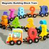 12 шт./набор магнитных цифровых моделей поездов Монтессори Познание детей Цифровое обучение Детский подарок