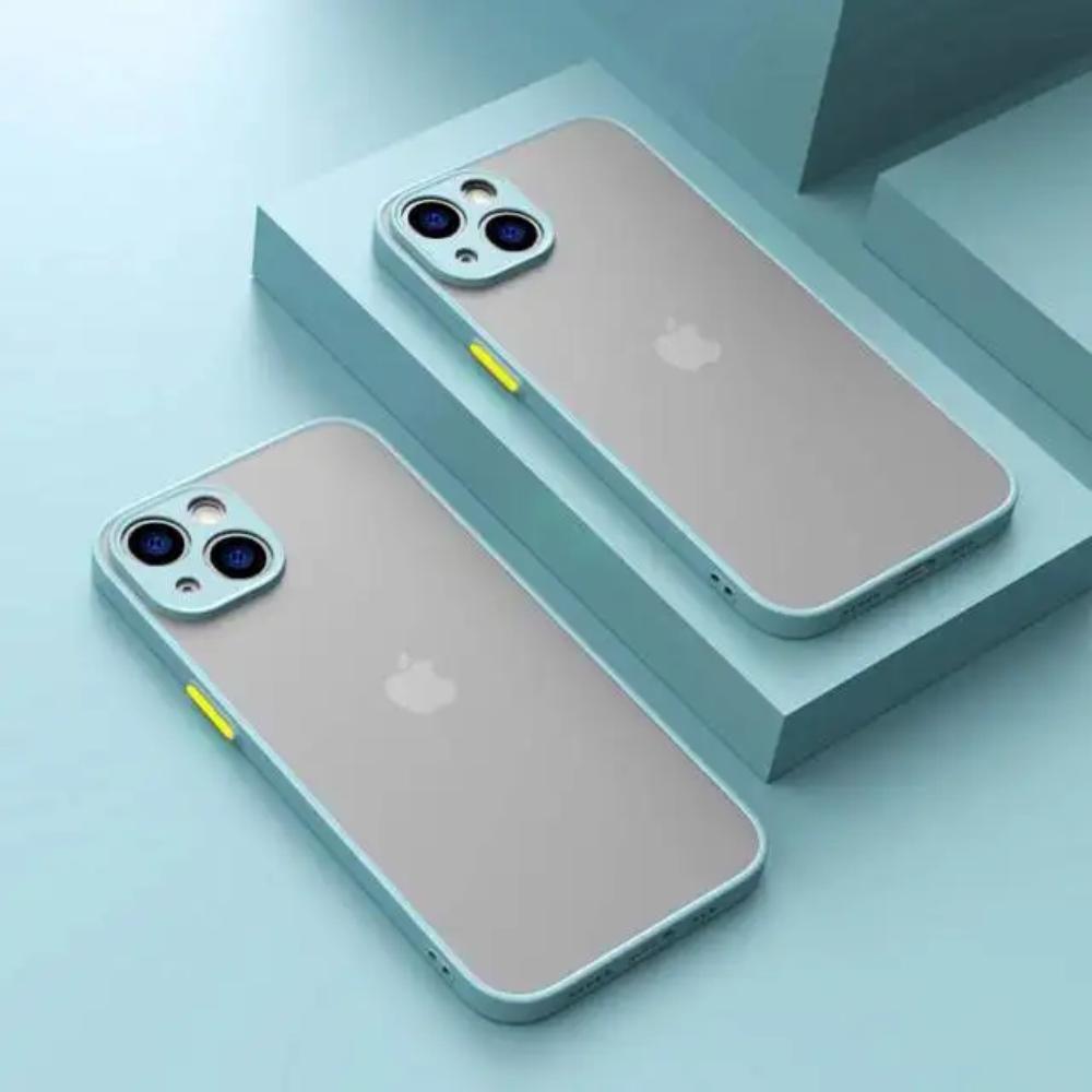 Противоударный бронированный матовый чехол для iPhone 16 15 14 Plus 13 11 12 Pro Max роскошный силиконовый бампер прозрачный жесткий чехол для задней панели из поликарбоната