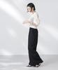 Nano Universe Tuck Easy Center Press Straight F Women's Pants, 010, Black, 673-5227300