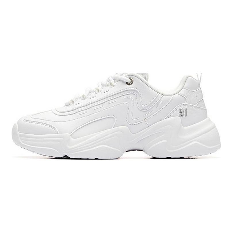 Anta Кроссовки Lifestyle Series Non-Slip Wear-Stick Dad Shoes Low-Top Women Silver White 92938862-3