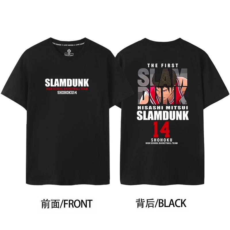 Slam Dunk Мастер Сакураги Ханамичи Майка команды ШОХОКУ с коротким рукавом мужская и женская хлопковая баскетбольная футболка 71105