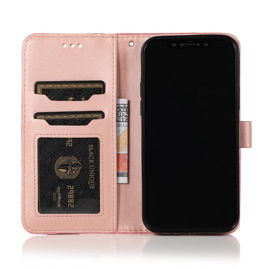 Блестящий Глиттерный Кожаный Чехол-Книжка Для Телефона iPhone 15 14 13 12 11 Pro Max XR XS X SE 2020 7 8 Plus Кошелек Мобильный Чехол Подставка Capa