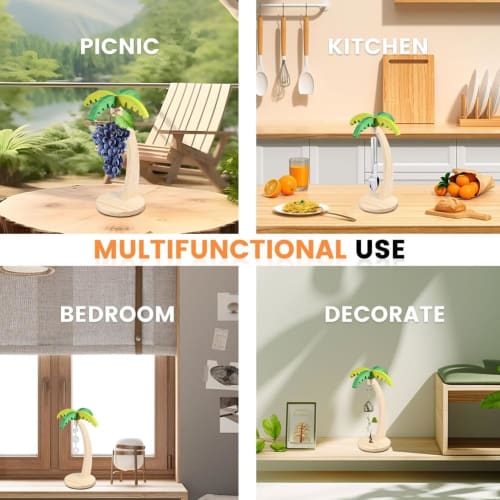 Ofegtom Banana Holder Stand, Durable Stainless Steel Hooked Banana Holder, Banana Hanger Stand, Creative Shaped Banana Holder