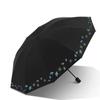 Automatic Three-Fold Umbrella Vinyl Ginkgo Flying Anti-Ultraviolet Sunshade Weather Rain Dual-Purpose Sun Umbrella