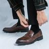 Non-Slip Leather Loafers All-match Business Shoes Vintage Men Casual Shoes New Brand Flats Outdoor for Men Lazy Footwear