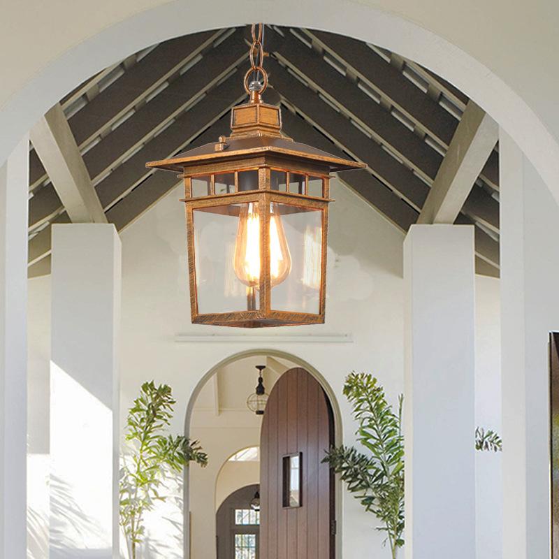 Наружная водонепроницаемая и устойчивая к ржавчине люстра для двора, коридора, балкона, люстры для сада, павильона, подвесные светильники