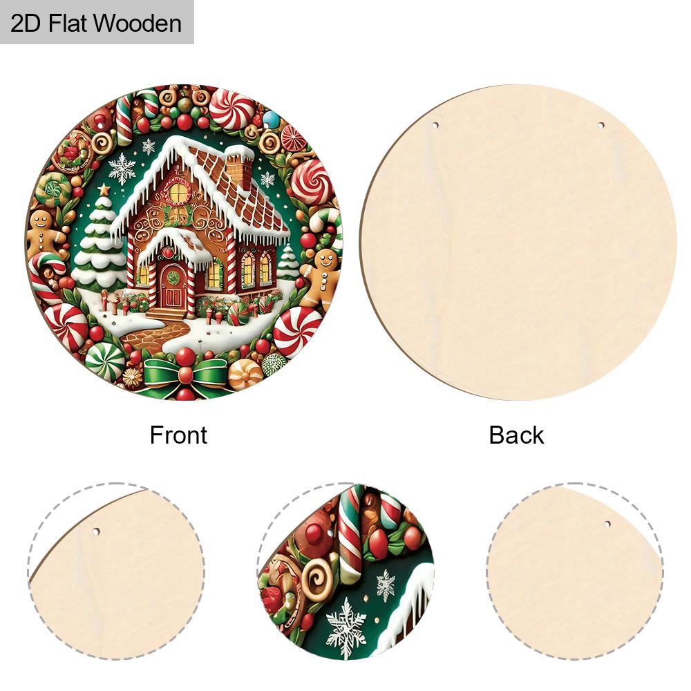 Рождественская деревянная табличка с узором снежного домика - Табличка Navidad для декора входной двери, двора, балкона - Идеальное рождественское украшение