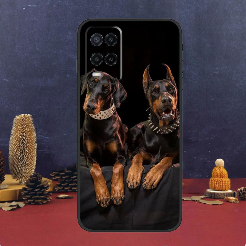 Dachshund Doberman Dog Case For OPPO A54 A74 A94 A98 A78 A79 A16 A76 A96 A5 A9 A17 A77 A15 A52 A72 A53 A57S Cover