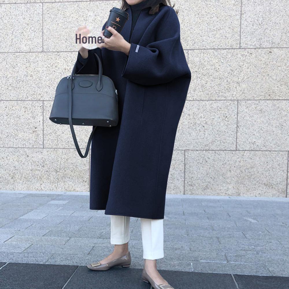 Женское однотонное пальто осень/зима 2024 года — 7 цветов, удобный корейский стиль, свободный крой, элегантная одежда для поездок на работу